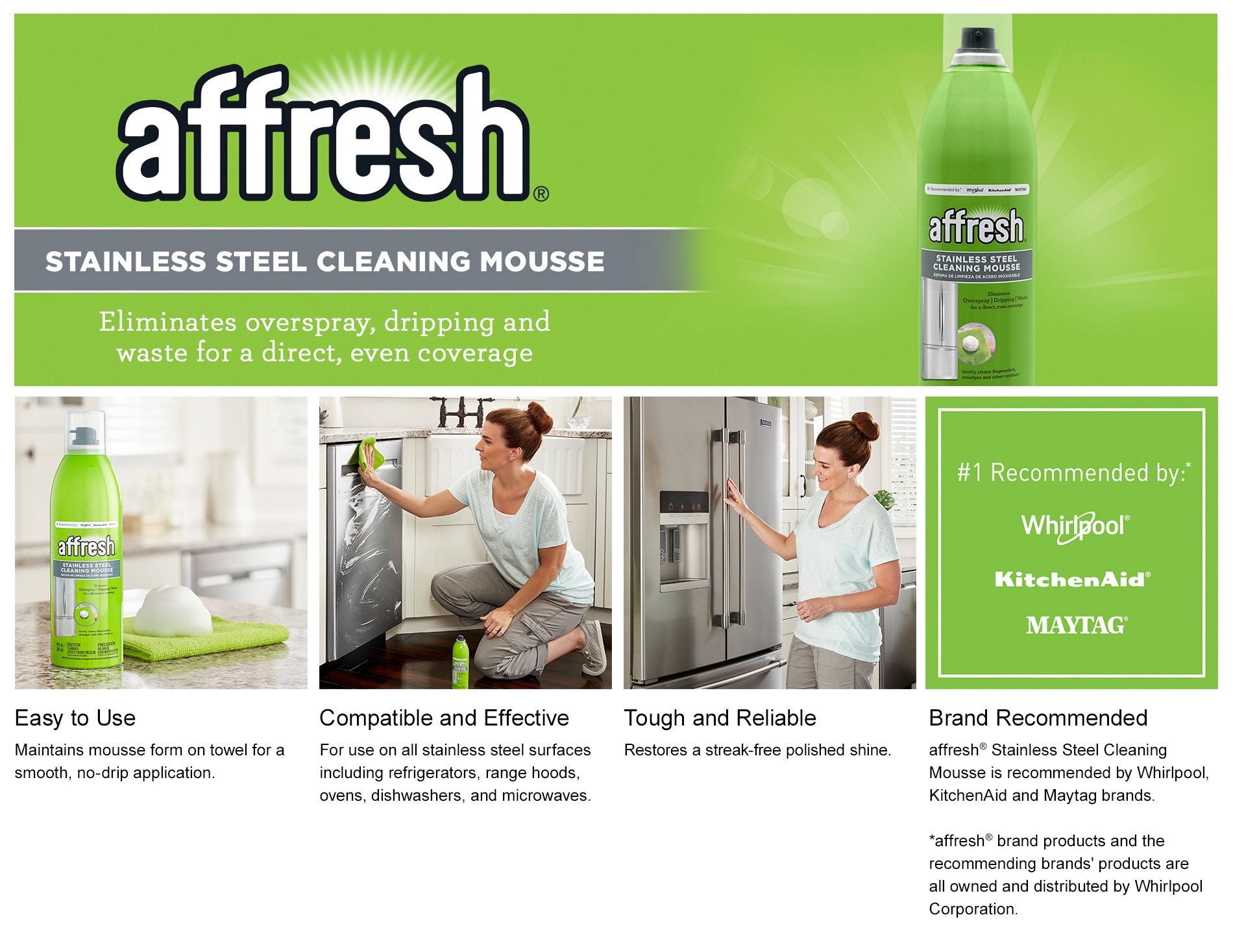 Affresh 10 oz. Stainless Steel Cleaning Mousse W11042466